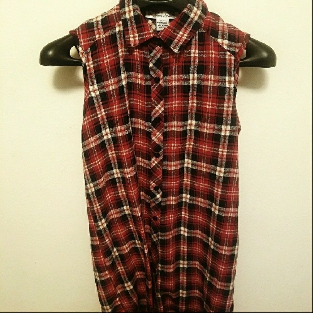 Button up flannel dress